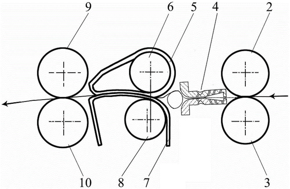 Color filament yarn spinning device of wool-like fabric and filament yarn processing method of fabric