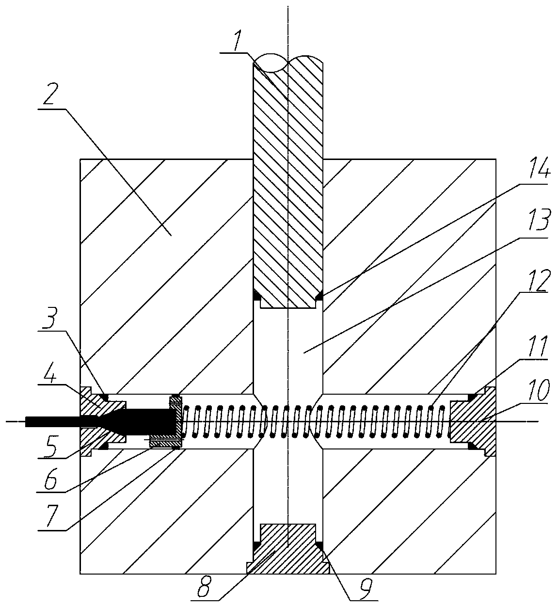 Horizontal and automatic blank guiding mechanism for corner type hydrostatic extrusion device