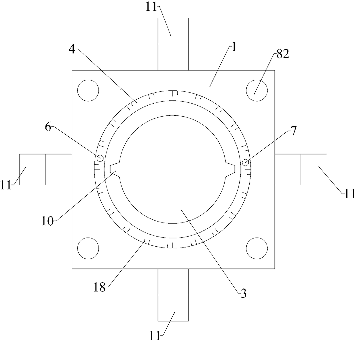 Cement telegraph pole with deviation measuring function