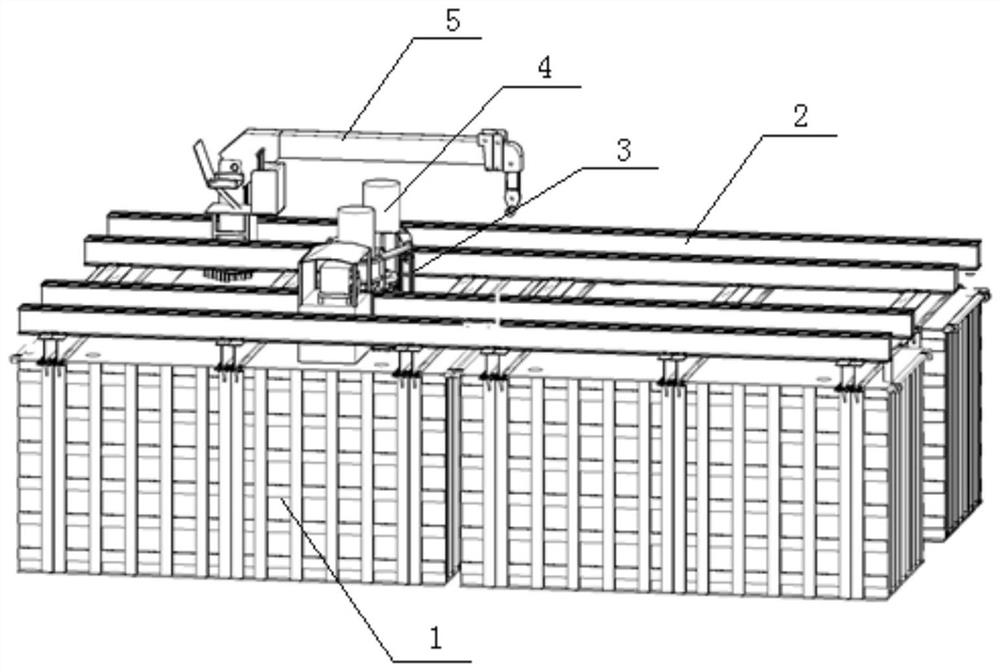Large-tonnage underwater steel pipe pile removing device and construction method