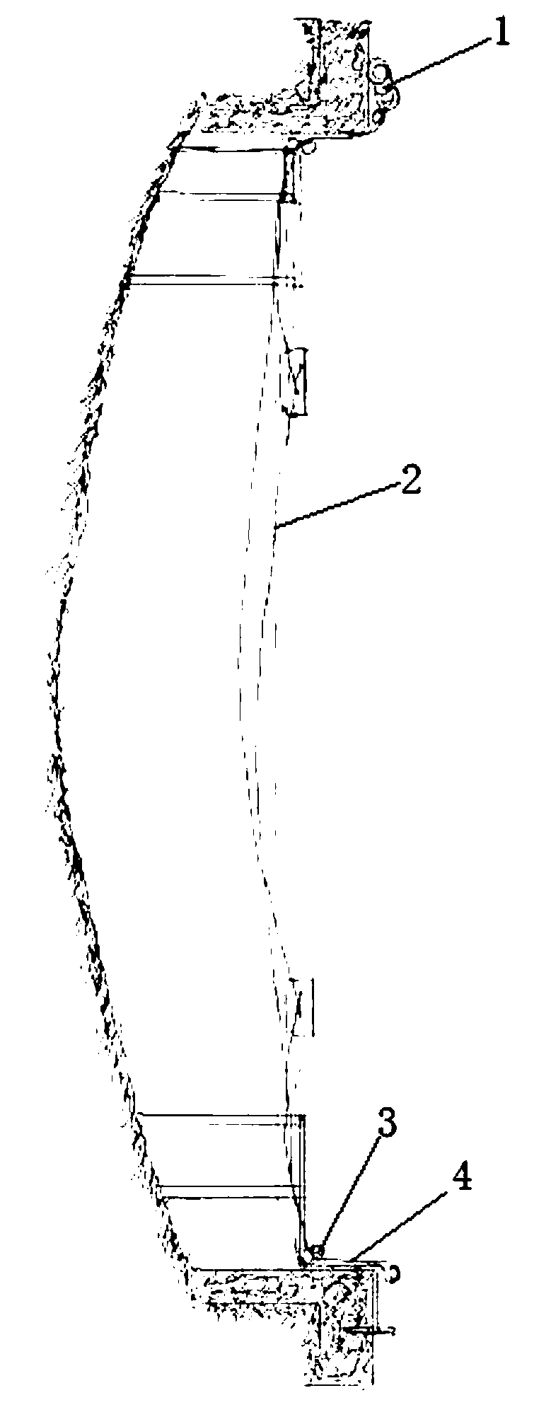 Aqueduct two-way steel wire rope and motor pulling ferry mechanism