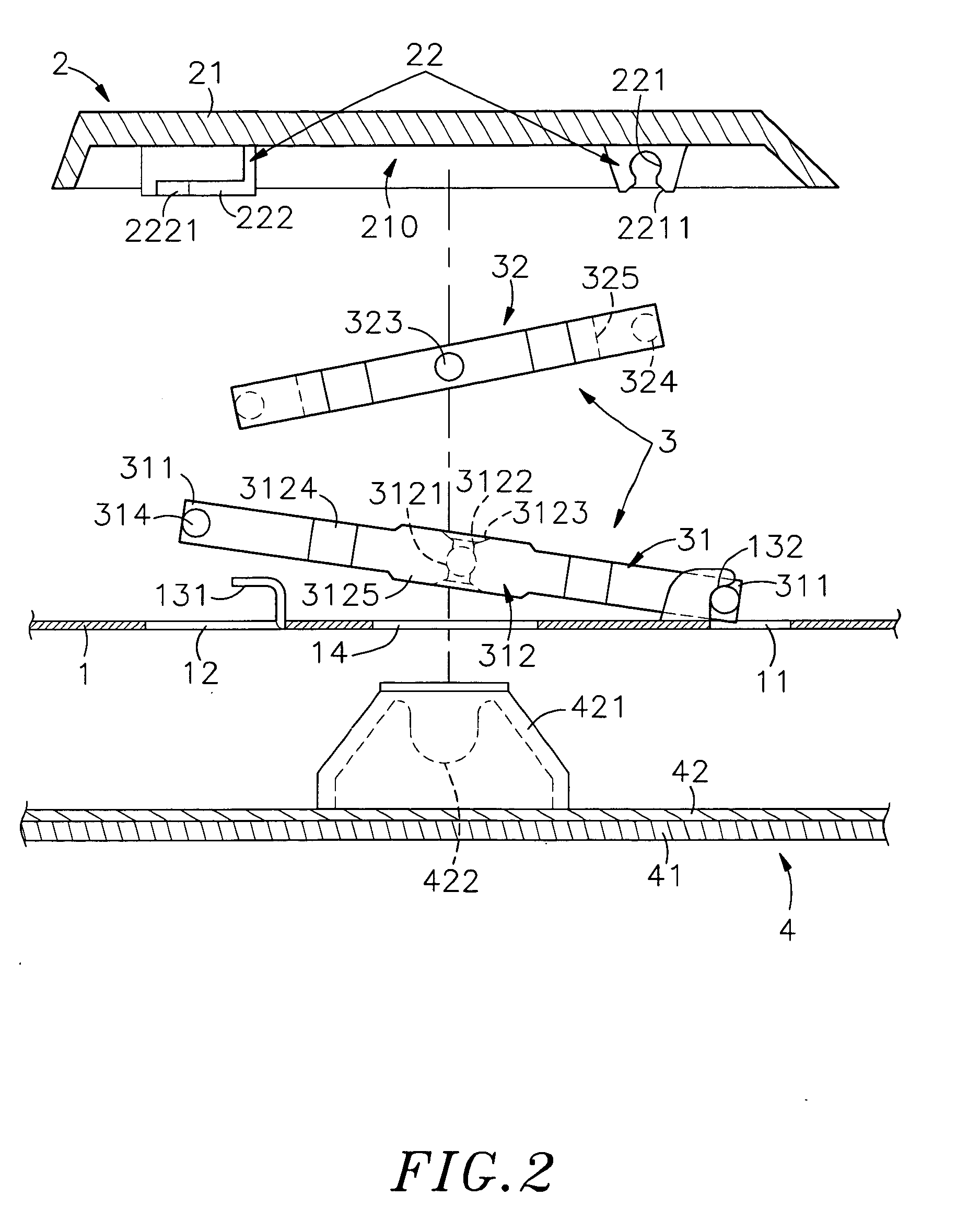 Linking mechanism for key switch assembly