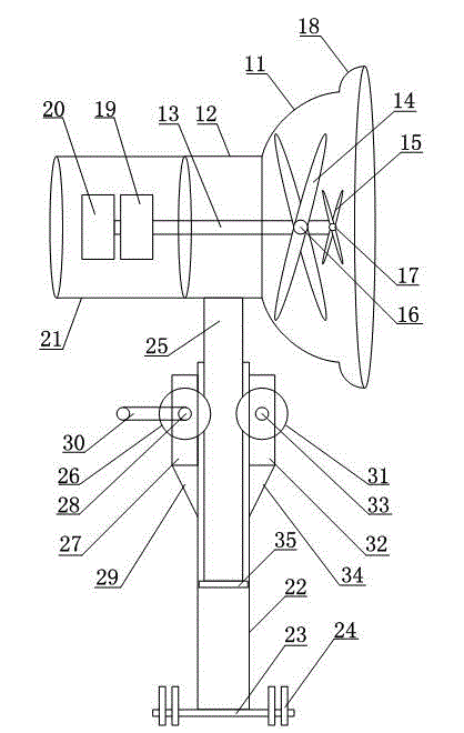 Lifting type wind power rotating blade