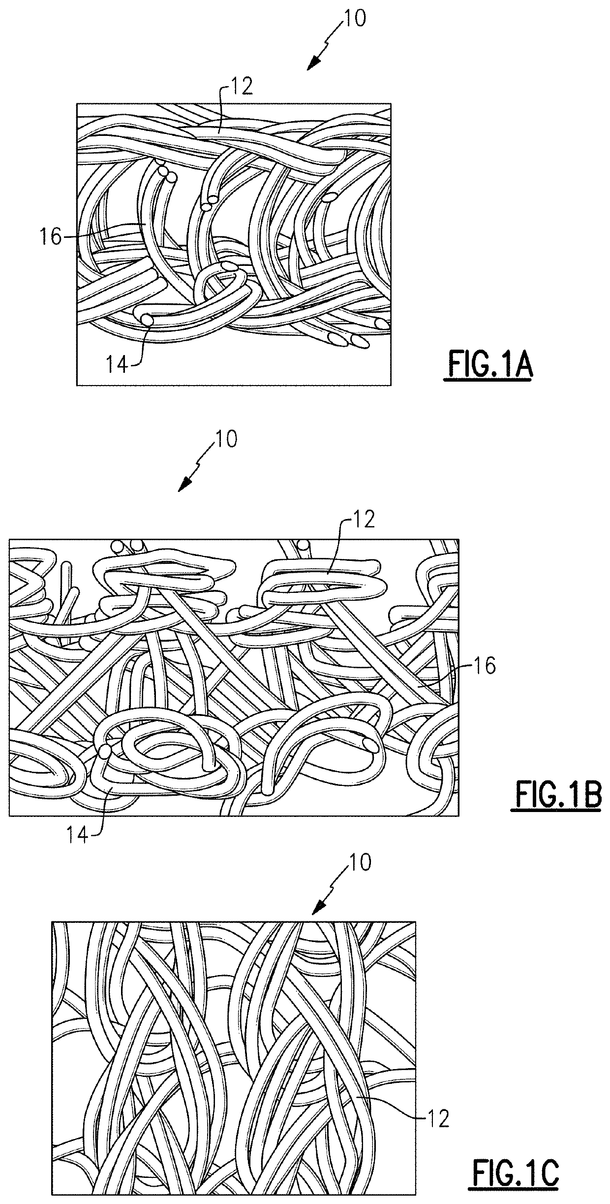 Three dimensional spacer fabric to increase the holding power of screws