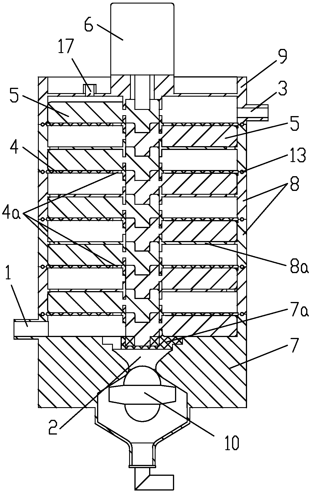 Multi-stage water tank with anti-water channeling structure