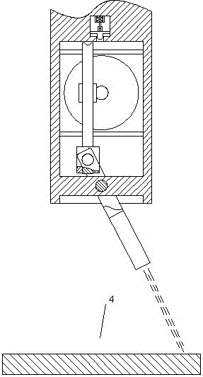 Fluid spraying device with operation stability