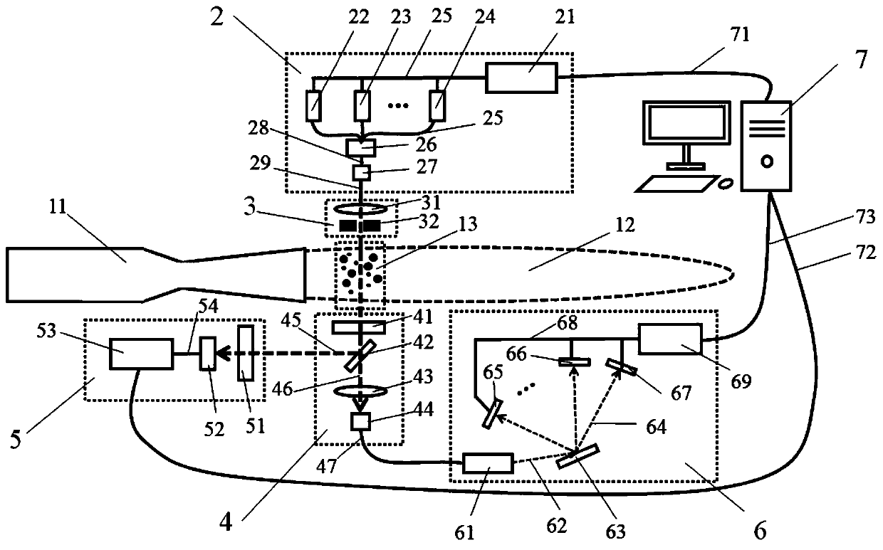 Device and method for testing plume smoke particles of solid rocket engine