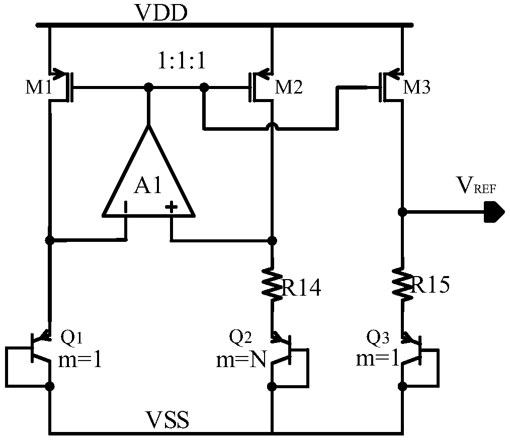 Bandgap reference with high power supply rejection ratio