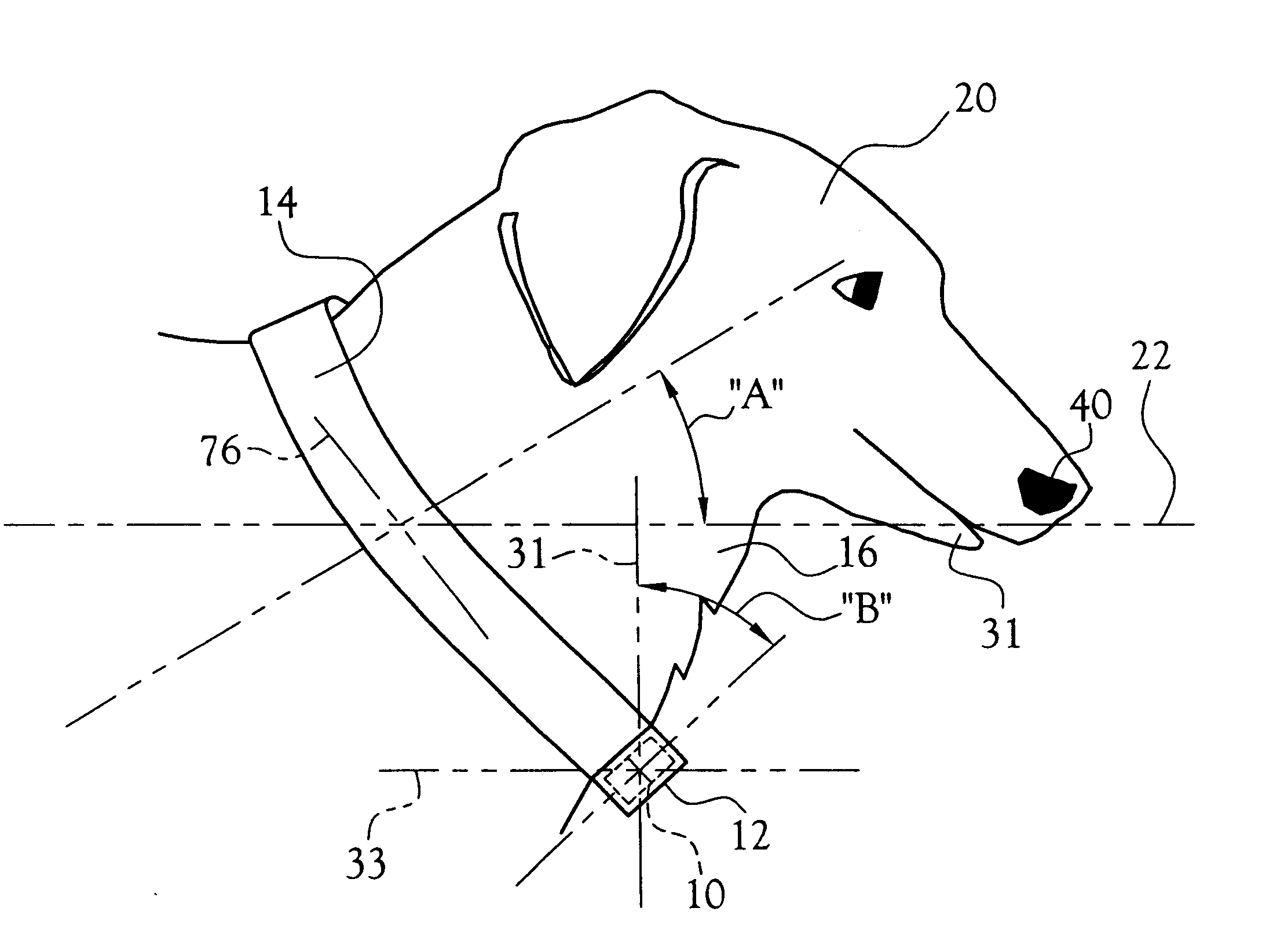 Appliance for dissuasion of a dog from barking