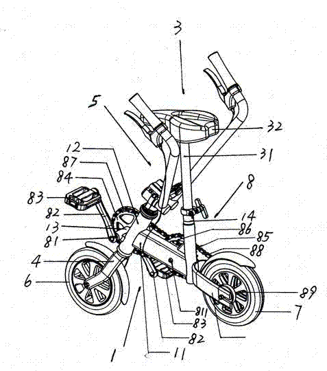 Mini folding bicycle