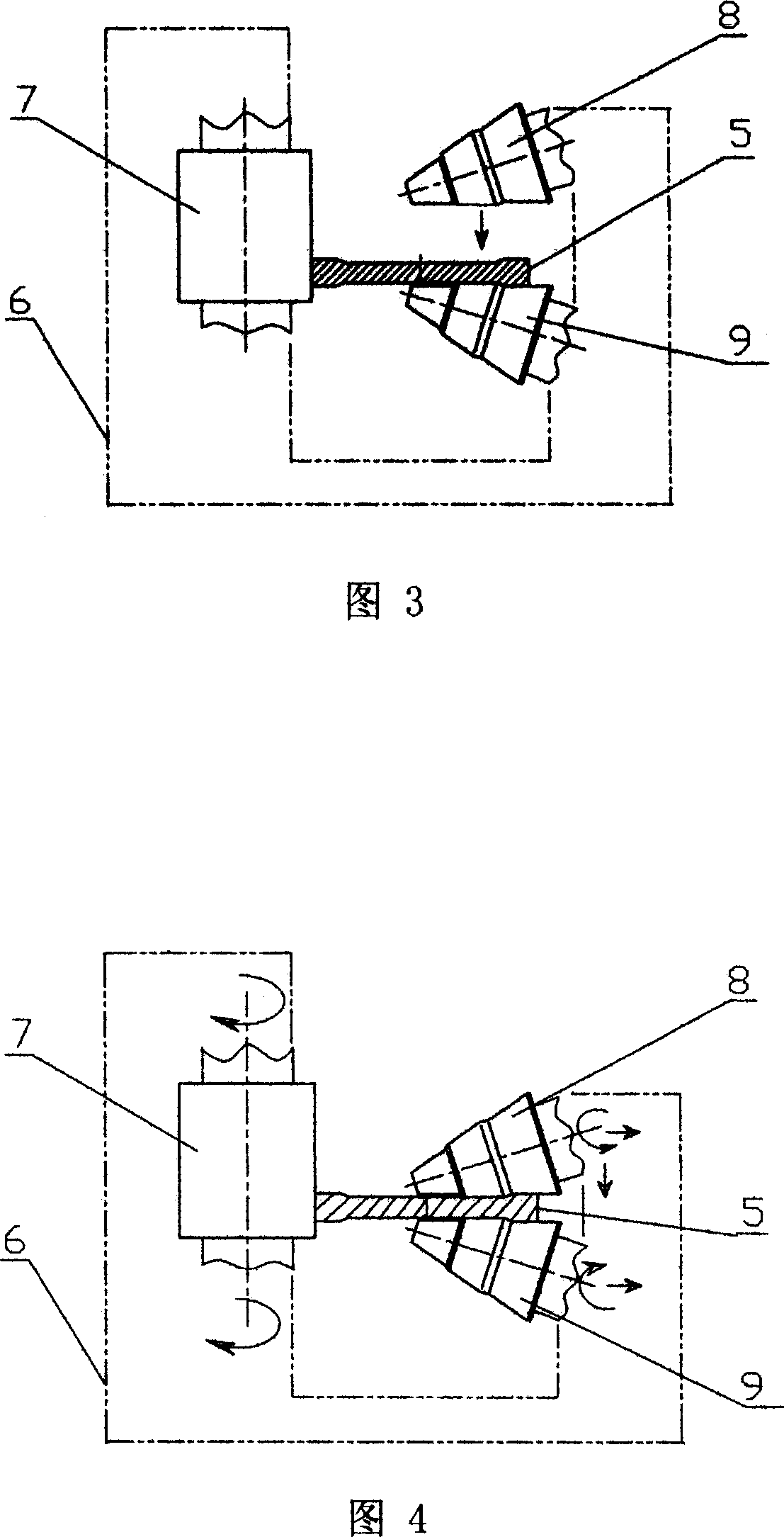 Rolling formation method for large and medium size solid plate-shape forge piece