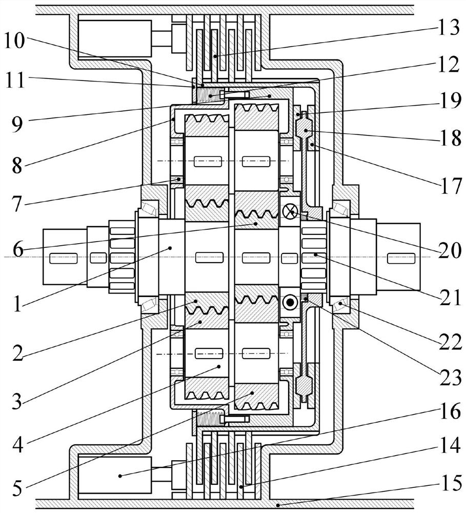 Continuous power automatic transmission structure