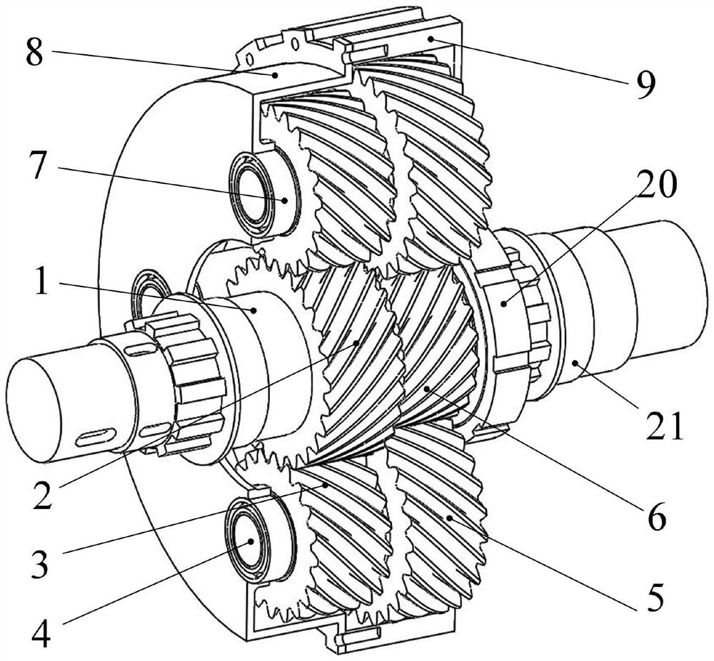 Continuous power automatic transmission structure