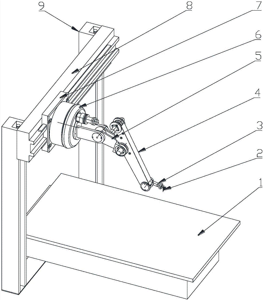 Portal frame type five-freedom-degree abrasive water jet spatial machining mechanical arm