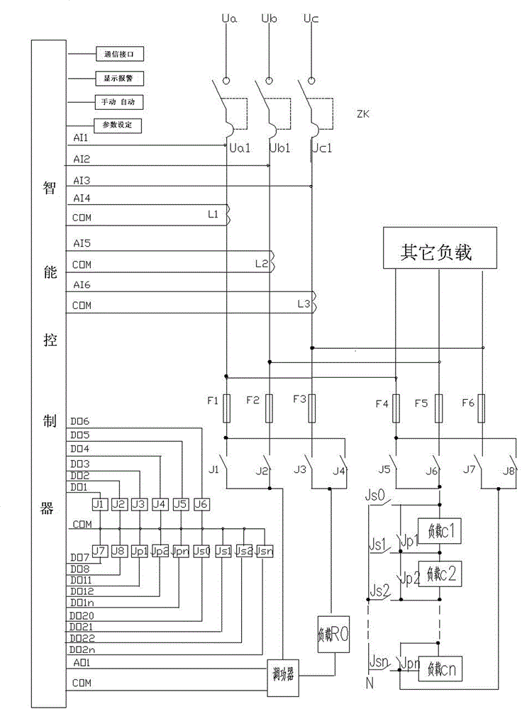 Single-phase load control device and method