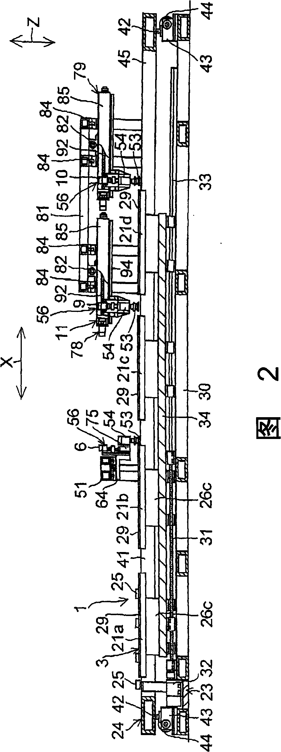 Grinding device of glass plate