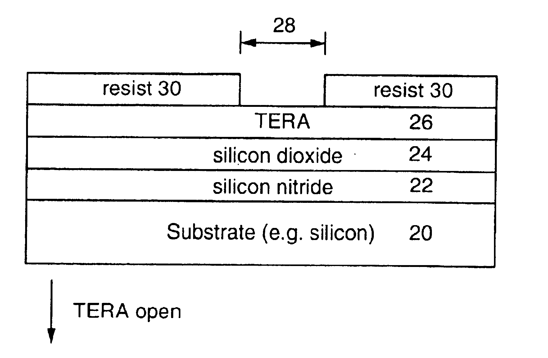 In-situ plasma etch for TERA hard mask materials