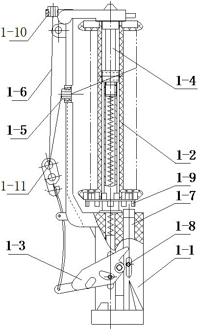 Large-stroke friction-free take-up and pay-off mechanism for spindle of knitter