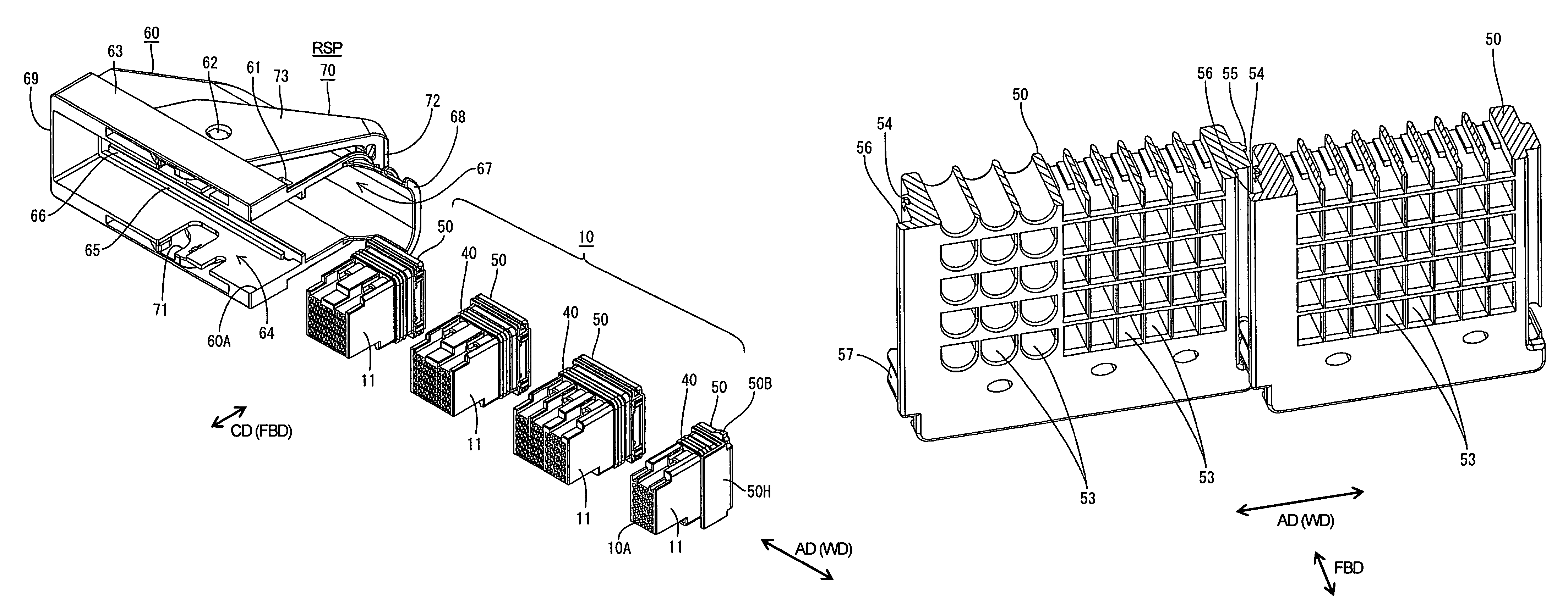 Connector and a connector assembly method