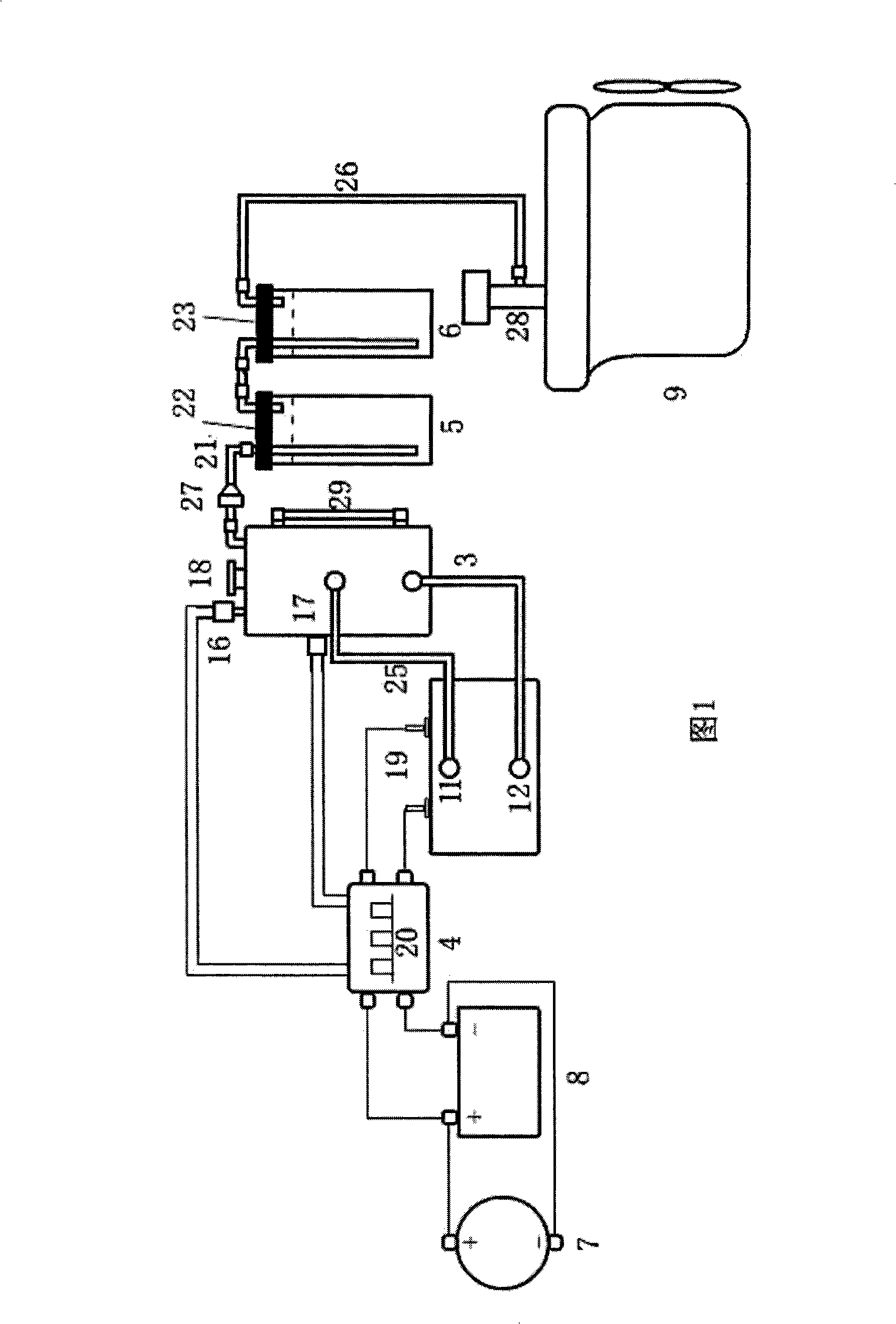 Micro-hydrogen injection energy-saving exhaust-reduction device of internal combustion engine