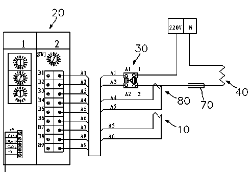 Heating control device for achieving package equipment by using Omron temperature control module