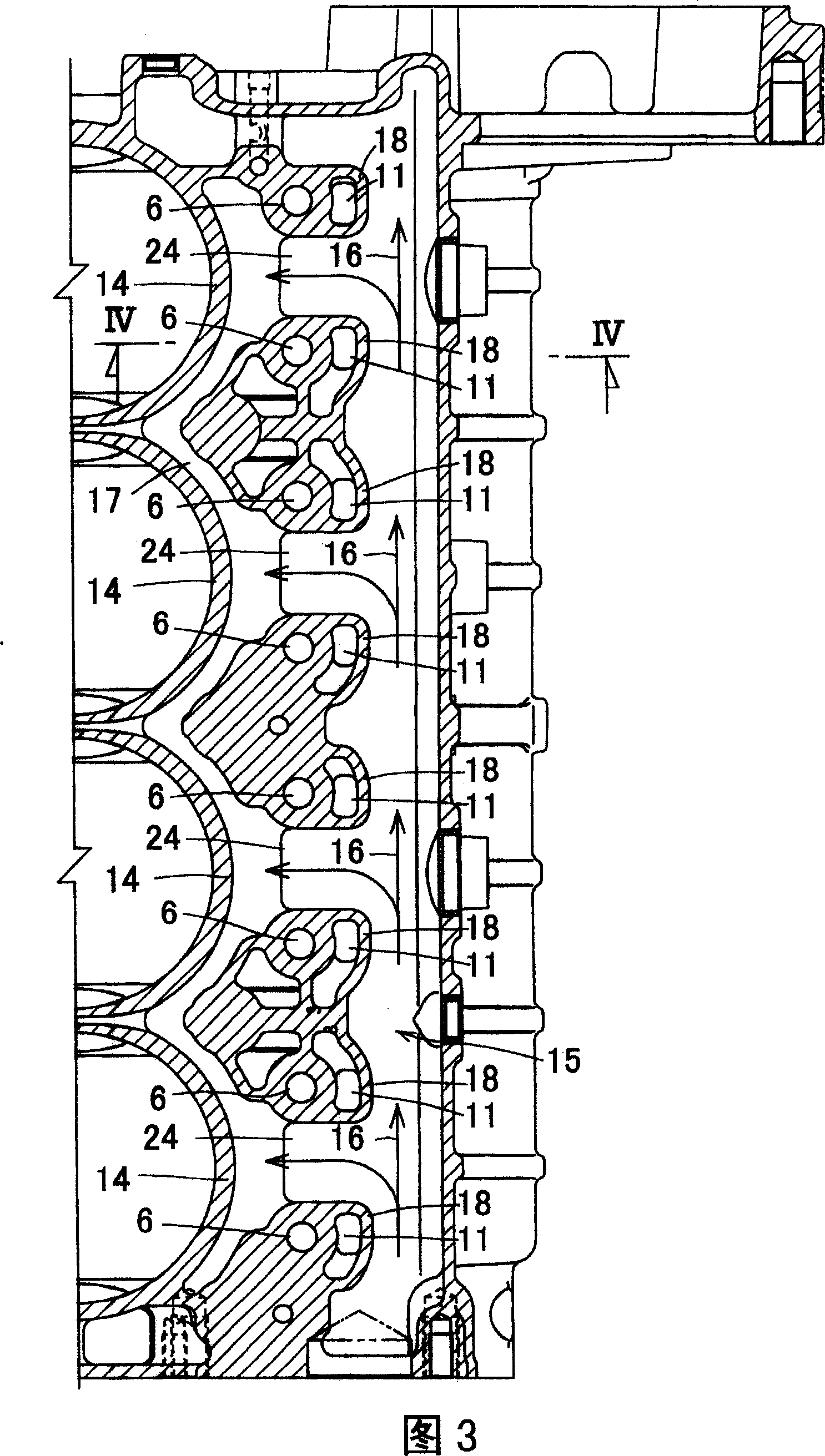 Top-mounted valve engine
