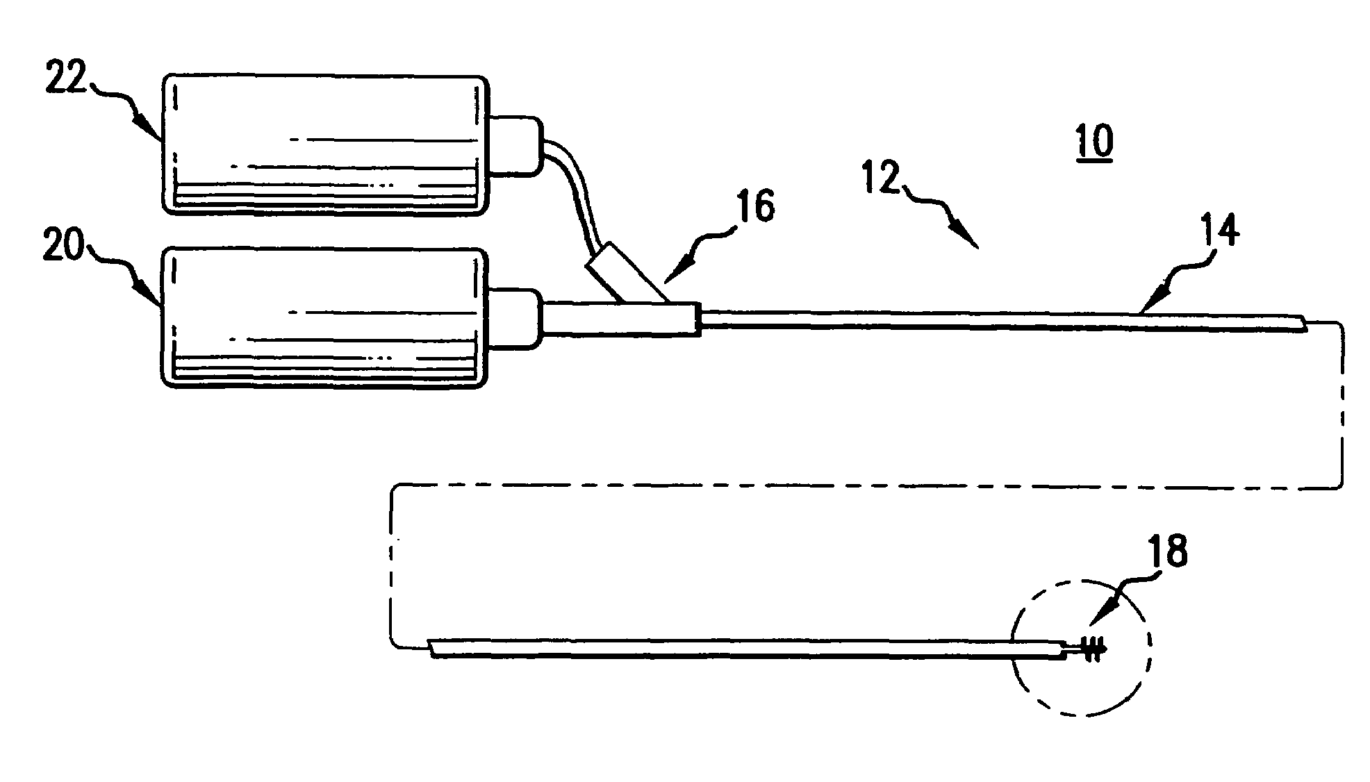 Lateral needle injection apparatus and method