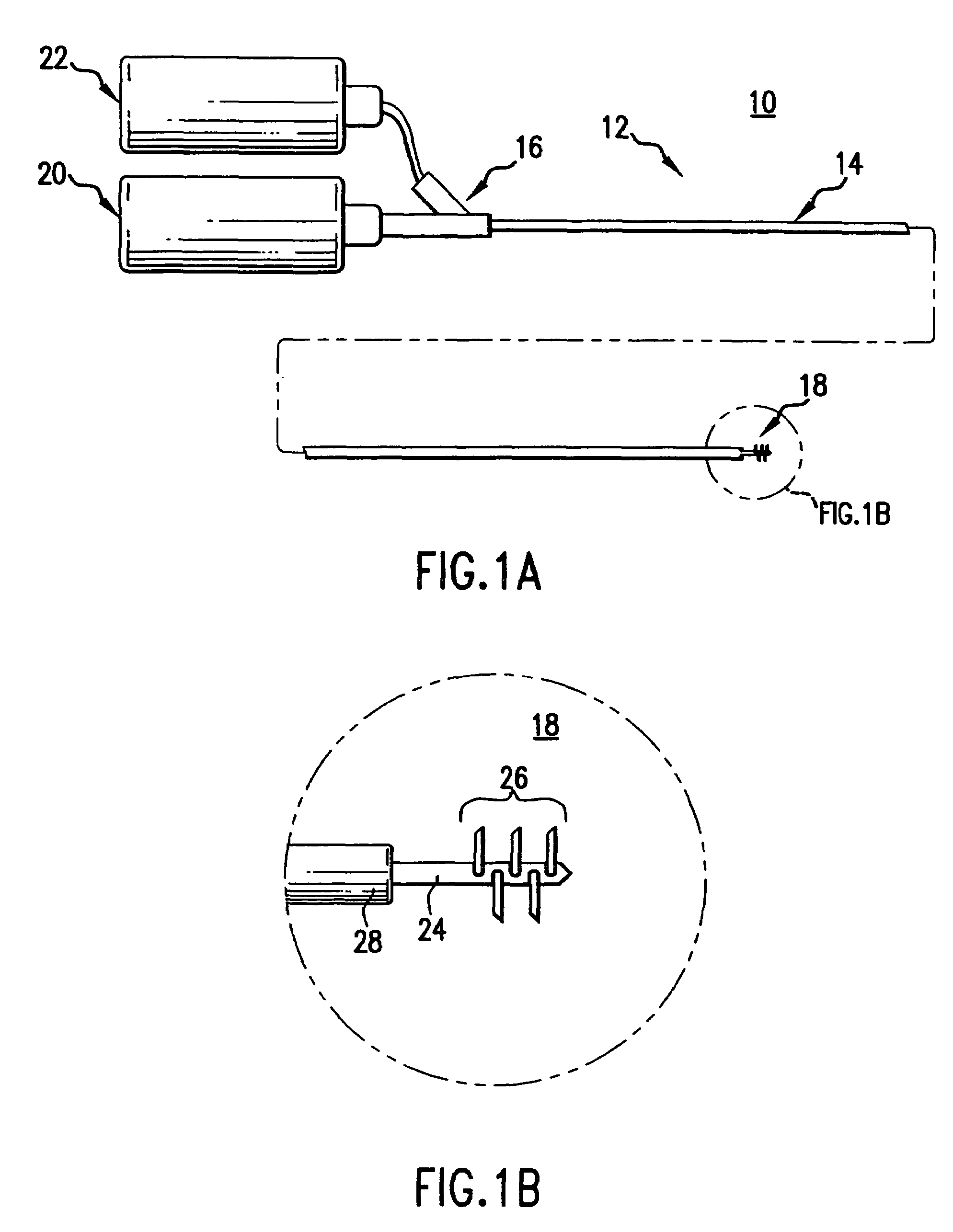 Lateral needle injection apparatus and method