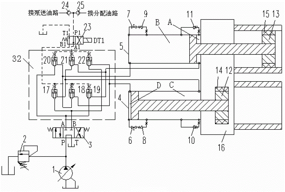 Double-cylinder pumping system anti-shutdown method, double-cylinder pumping system and pumping equipment