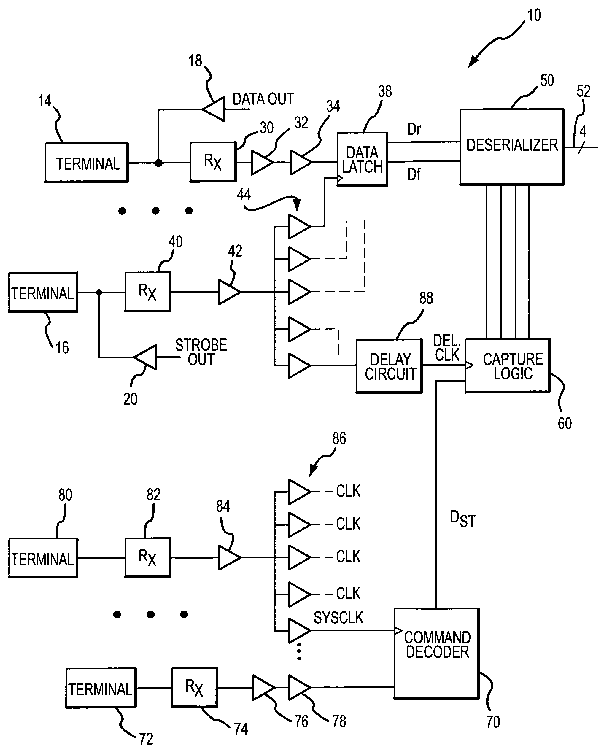System and method for capturing data signals using a data strobe signal