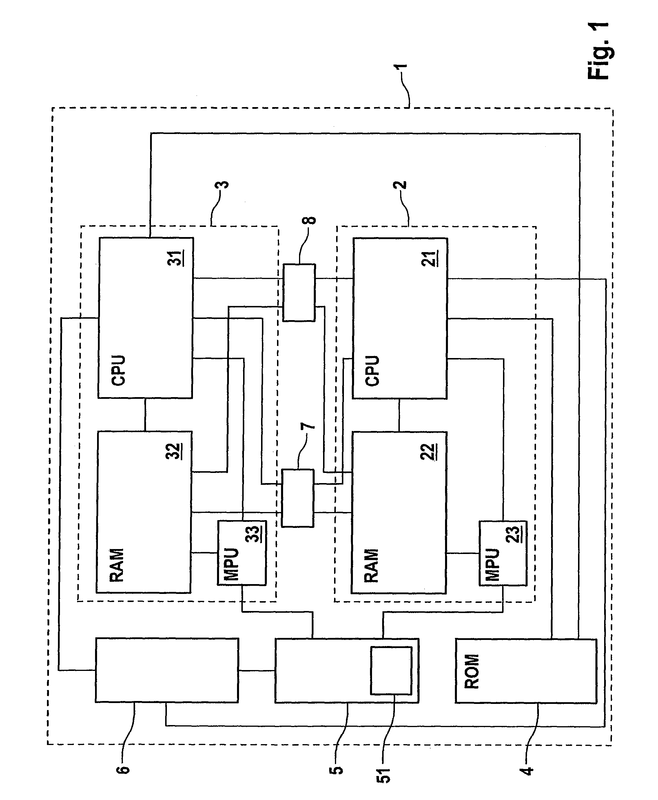 Integrated microprocessor system for safety-critical control systems including a main program and a monitoring program stored in a memory device