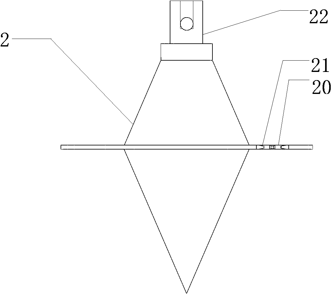 Anchoring device capable of being used for ecological or landscape floating island