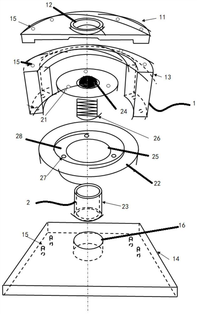 Surface leveling and fixing device for Vickers hardness test of cylindrical inlaid sample