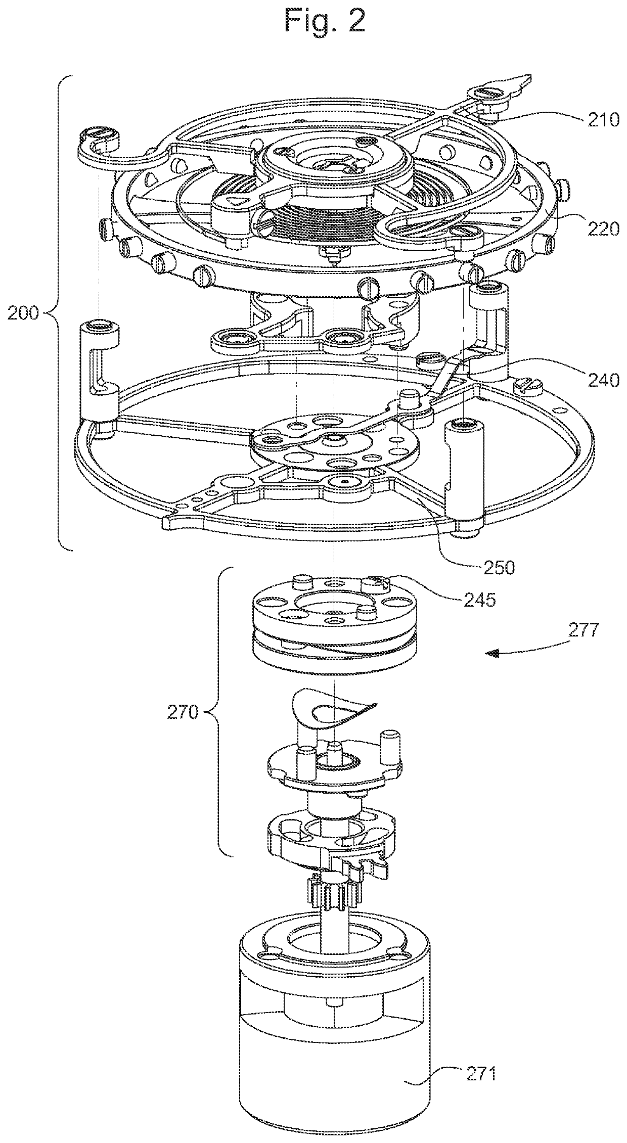 Adjustable lever of a tourbillon mechanism and a method of adjustment