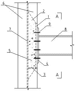 H-shaped steel beam-column weak axis connection end plate joint and preparation method