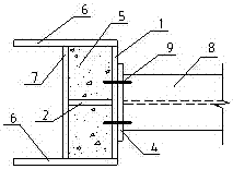 H-shaped steel beam-column weak axis connection end plate joint and preparation method
