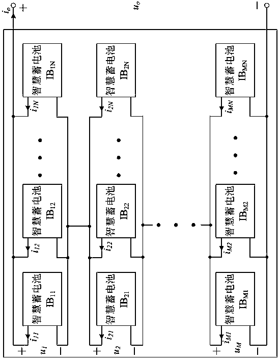 Construction method of matrix type energy storage system based on intelligent storage battery