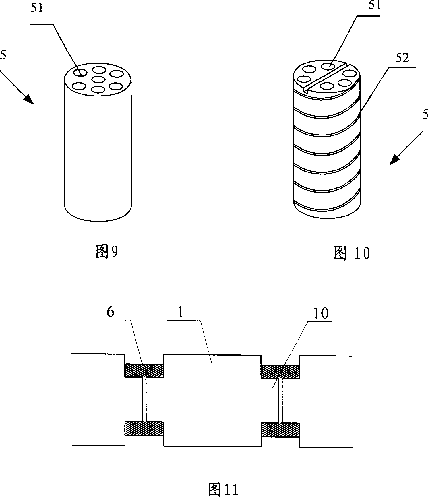 Sectionally supported roller core