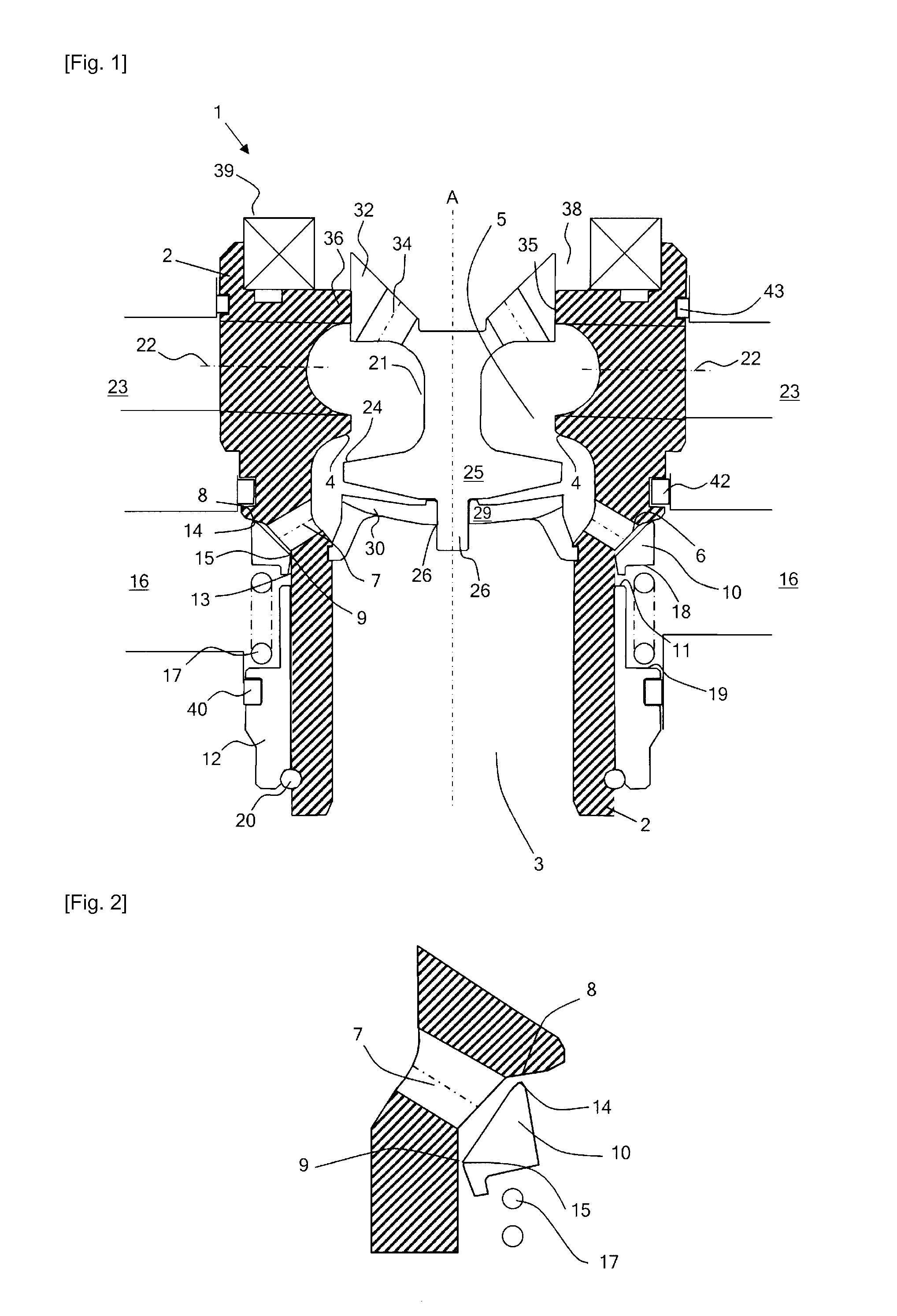 Face sealing annular valve for a fluid-working machine