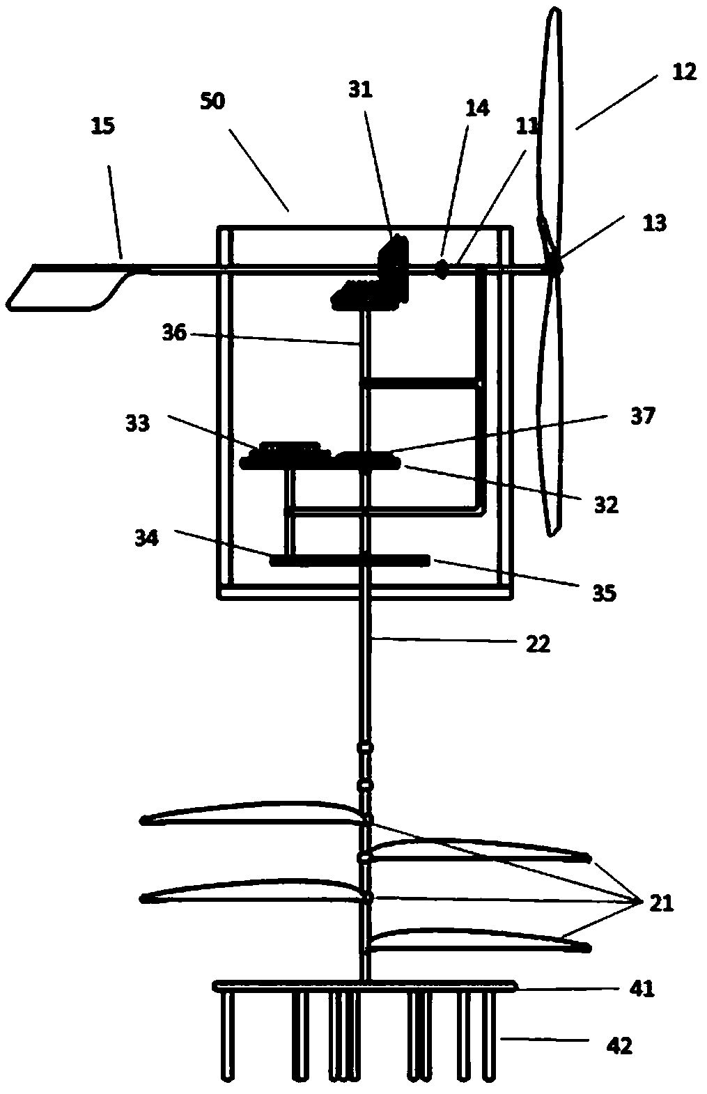 Vertical water exchange device