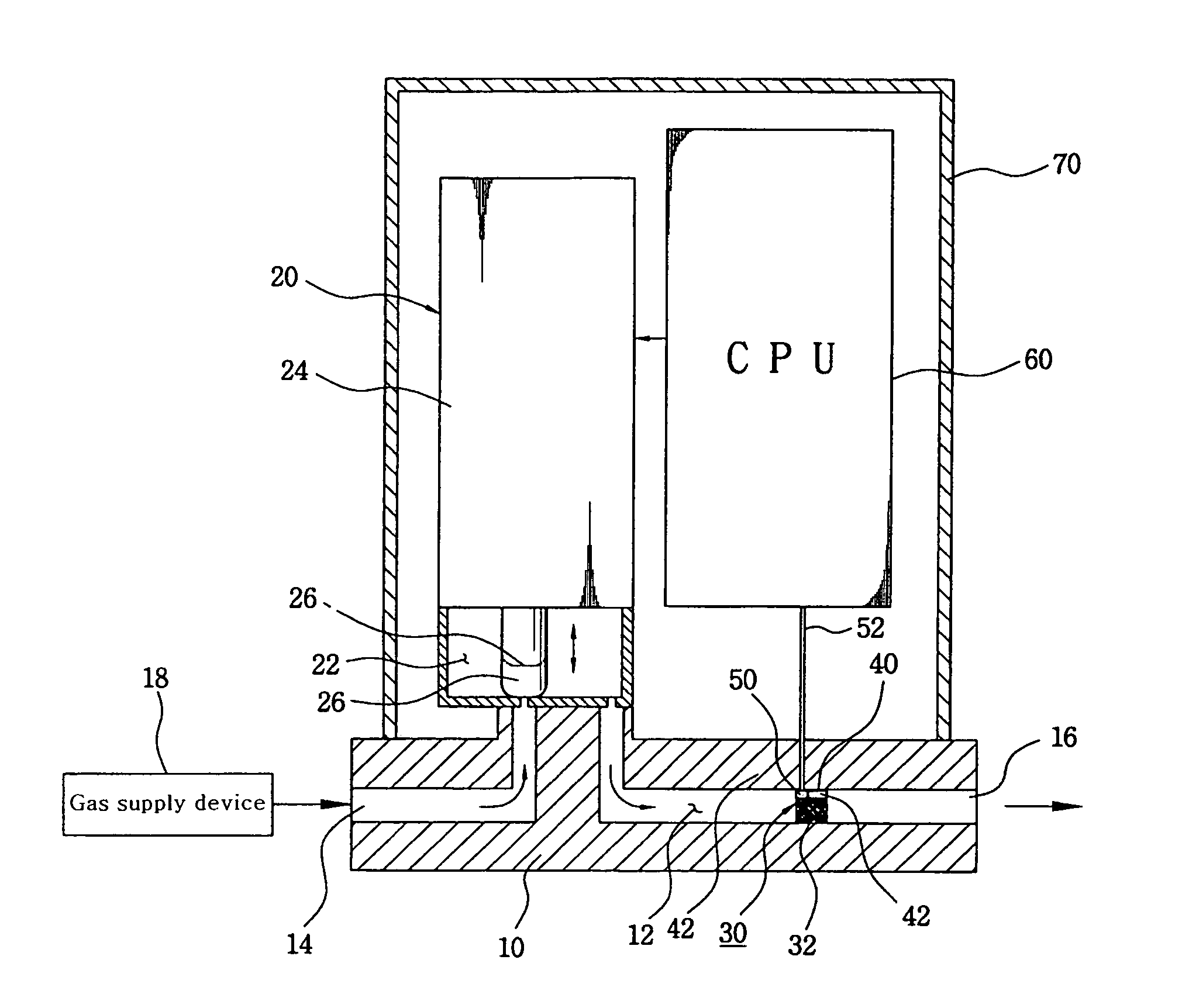 Apparatus for controlling flow rate of gases used in semiconductor device by differential pressure
