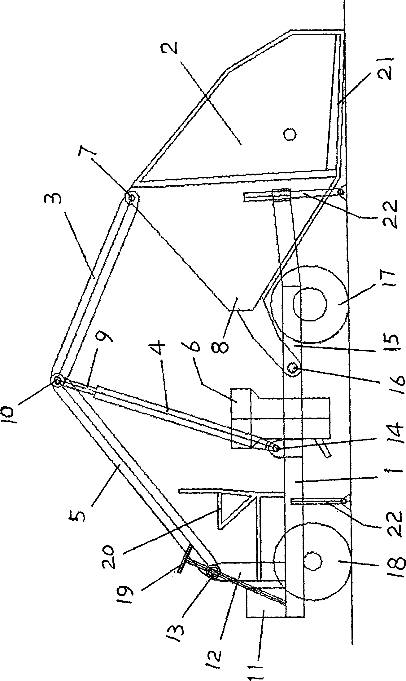 Traveling type automatic material loading patching machine device