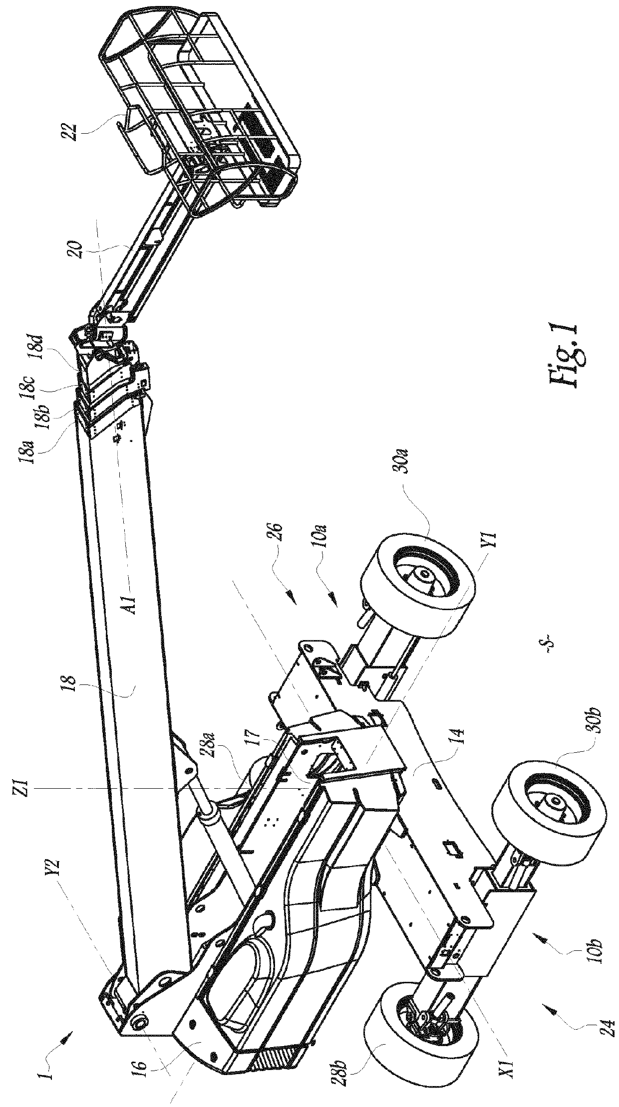 Axle and vehicle comprising at least one such axle