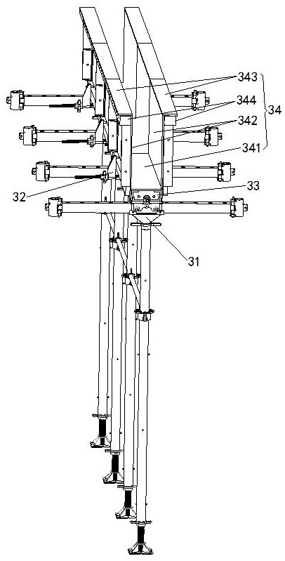 Beam-wall quick-mounting and early-dismounting beam structure facilitating beam bottom adjustment and positioning