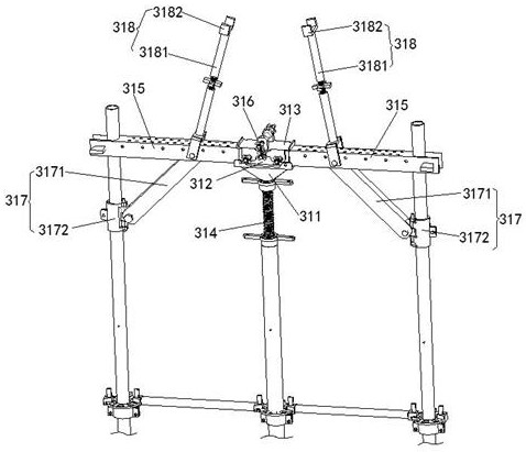 Beam-wall quick-mounting and early-dismounting beam structure facilitating beam bottom adjustment and positioning