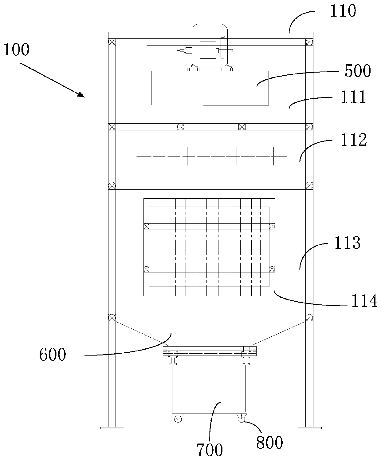 Powder recovery device and powder recovery system of spraying equipment
