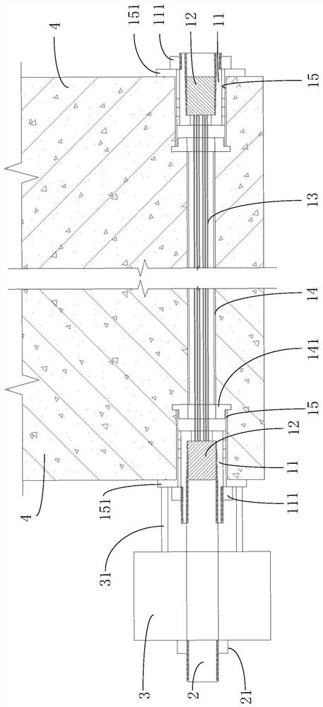 Tensioning and anchoring system of carbon fiber plate bundle and tensioning method thereof