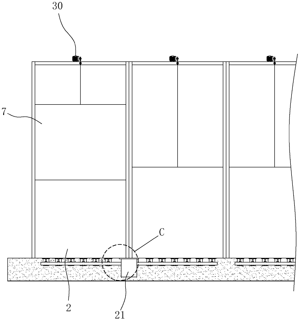 Sewage collecting system of aerobic composting bin