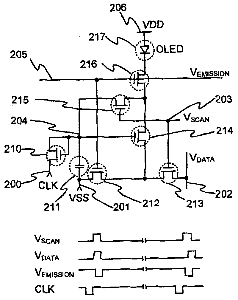 Actively driven organic light emitting display