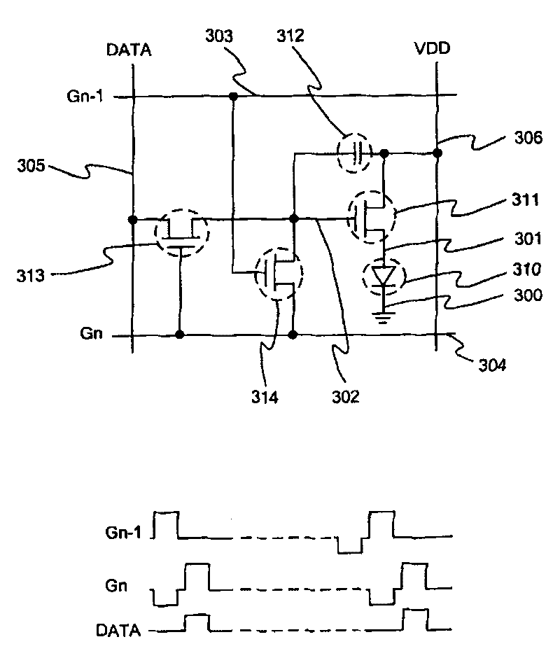 Actively driven organic light emitting display